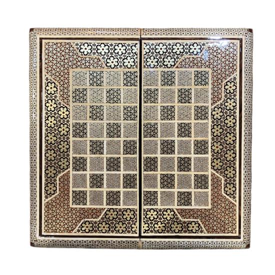 İran’ın El İşlemesi Luks Hatem Tavla ve Satranç - 35x35 CM