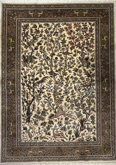 İran El Dokuma Tebriz Hayat Ağacı Halısı Ebat: (135 x 195) cm