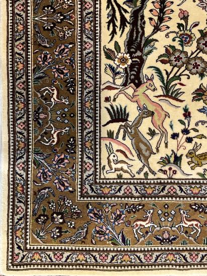 İran El Dokuma Tebriz Hayat Ağacı Halısı Ebat: (135 x 195) cm