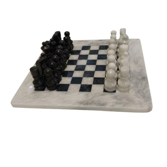  El İşlemesi mermer Satranç Takımı (20 x 20) cm