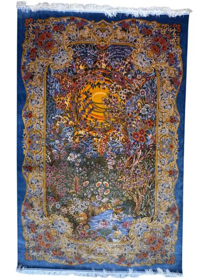 EBRISEM Gallery | İran İpek Makina Halı | 225×150 cm
