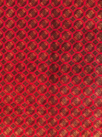 Kırmızı Bokhara Desenli İran Makine İpek Halı | 100×150 cm