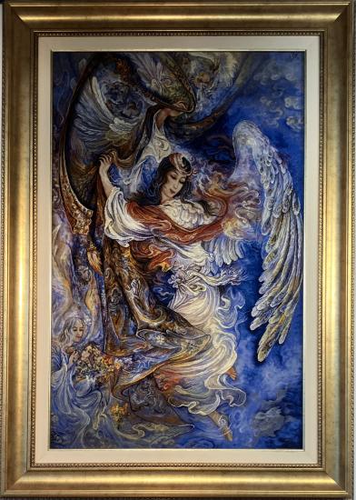 İran El Dokuması Tablo Halı (İran miniyatur) Ebat: (67 x 105) cm