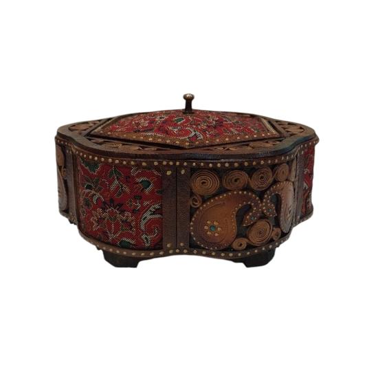 Deri İşleme Şekerlik - - Ebat : 17 cm