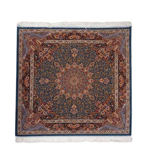 Modal İpek Makina Halı - yeşil    Ebat: (150 x 150) cm