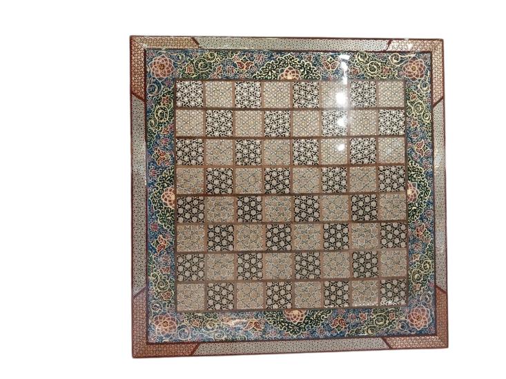 İran’ın El İşlemesi Hatem Mine Kombinli Satranç - 50x50 CM