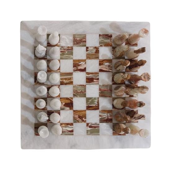 İran’ın El İşlemesi cam Satranç Takımı (38 x 38) cm
