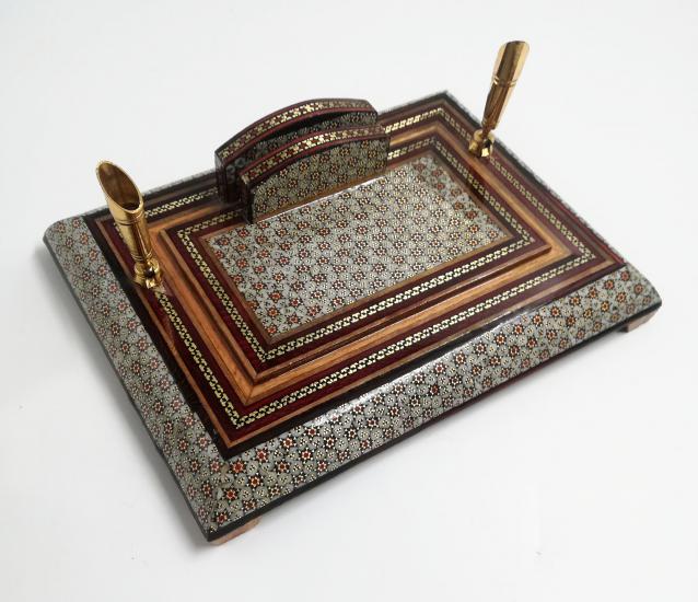 khatam Desktop Luxury Pen Holder (Handicraft of Iran)  Size: 15 x 20 CM 