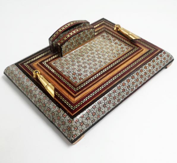 khatam Desktop Luxury Pen Holder (Handicraft of Iran)  Size: 15 x 20 CM 