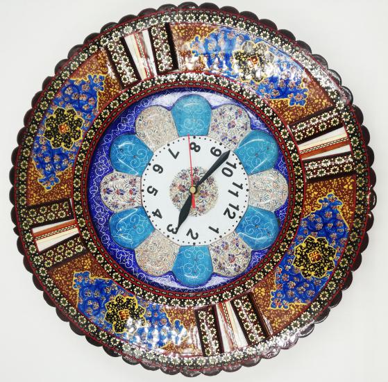 Iranian Hatam & Mina Work Clock Size  : (40 x 40 cm)