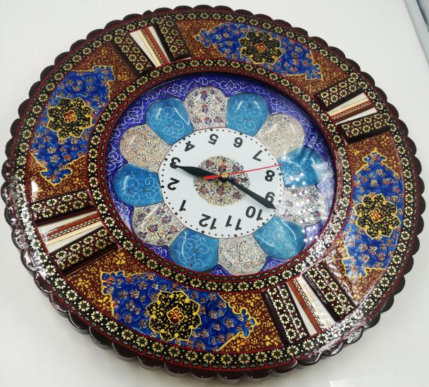 Iranian Hatam & Mina Work Clock Size  : (40 x 40 cm)