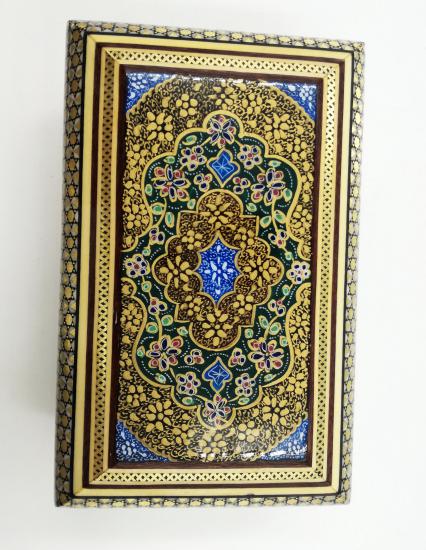 İran’ın El İşlemesi Hatem Sanatı Luks Mücevher Kutusu Ebat : ( 10 x 14 cm )