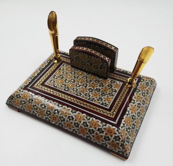 khatam Desktop Luxury Pen Holder (Handicraft of Iran)  Size: 15 x 10 CM 