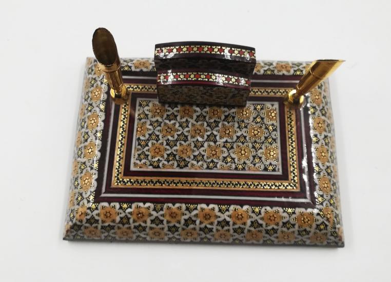 khatam Desktop Luxury Pen Holder (Handicraft of Iran)  Size: 15 x 10 CM 