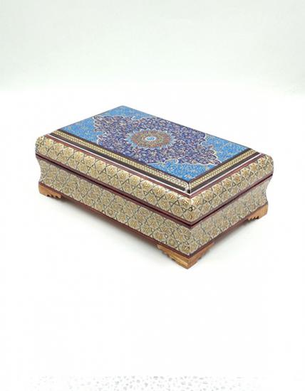 Iranian Handcrafted Khatam Art Jewelry Box  Size  : ( 14 x 22 CM  )