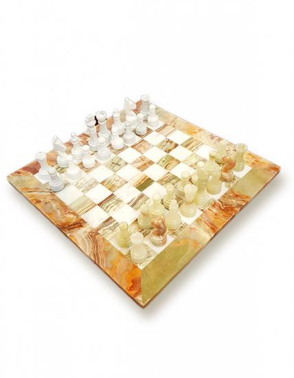 İran’ın El İşlemesi Mermer Satranç Takımı 38 x 38 cm
