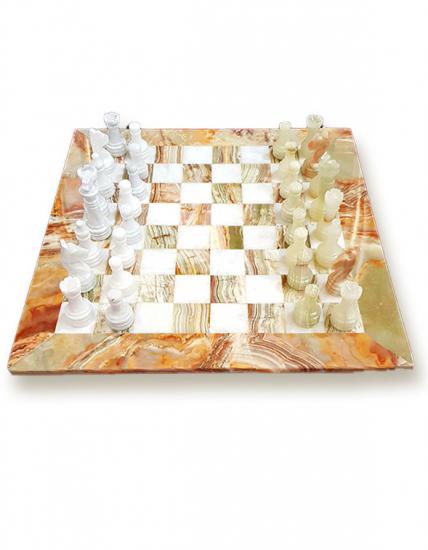 İran’ın El İşlemesi Mermer Satranç Takımı 38 x 38 cm