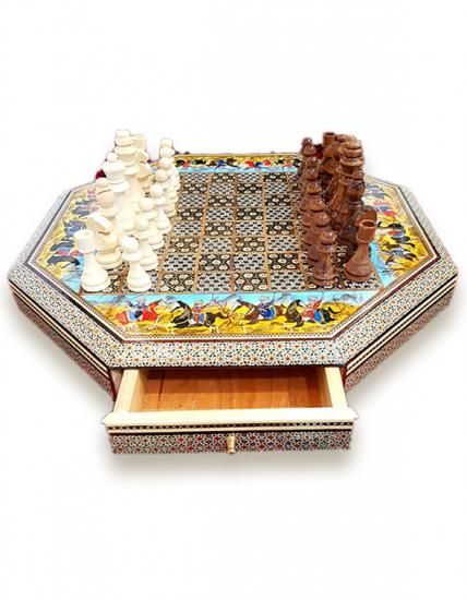 Handcrafted Khatam Chess 8 angle