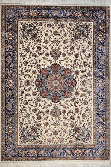 İran Makina İpek & Yün Halı | Krem Zemin