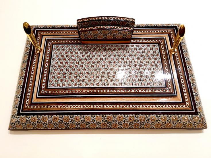 Persian Khatam Handicrafts Pen Holder -Size:  (20 × 30 cm)