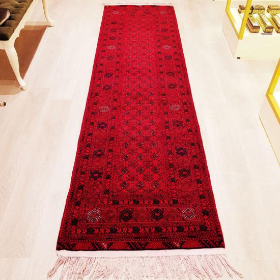 Afgan El Dokuması Yolluk Halı ( Tekap ) ( 80 x 291 cm)