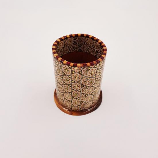 khatam Luxury Pen Holder (Handicraft of Iran)    Origin: Iran Size: 8 x 6 CM