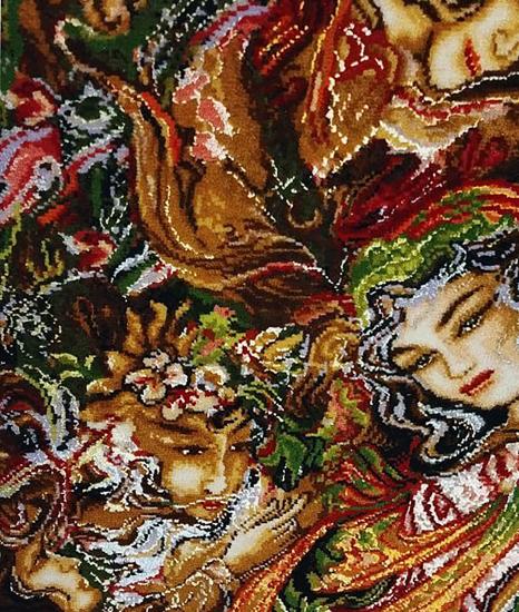 İran El Dokuması Tablo Halı (İran miniyatur) Ebat: (55 x 71) cm