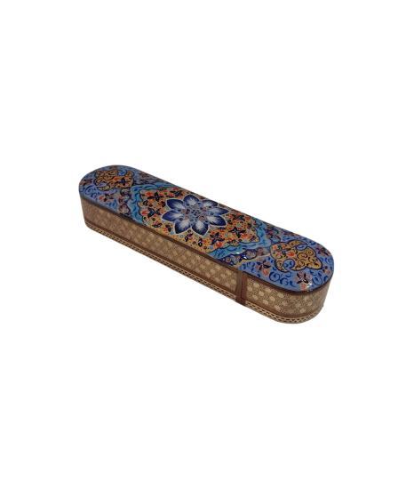 Khatam Fully Embroidered Pencil Case with Drawer 20 cm