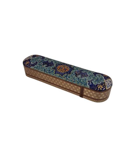 Khatam Fully Embroidered Pencil Case with Drawer 20 cm