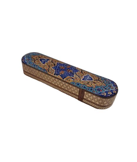 Khatam Fully Embroidered Pencil Case with Drawer 20 cm