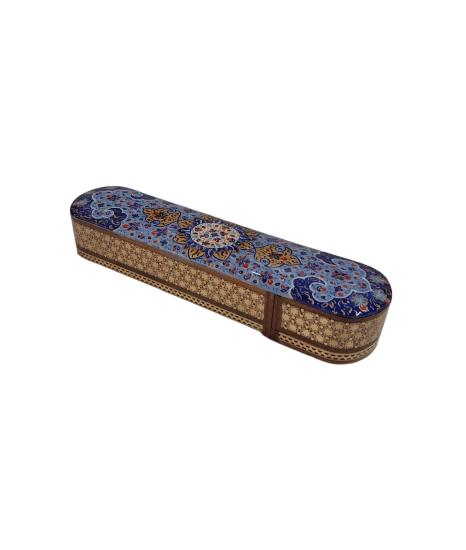 Khatam Fully Embroidered Pencil Case with Drawer 20 cm