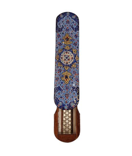 Lüks Hatem İşleme Çekmeceli Saat / Mucevher Kutusu 20 cm