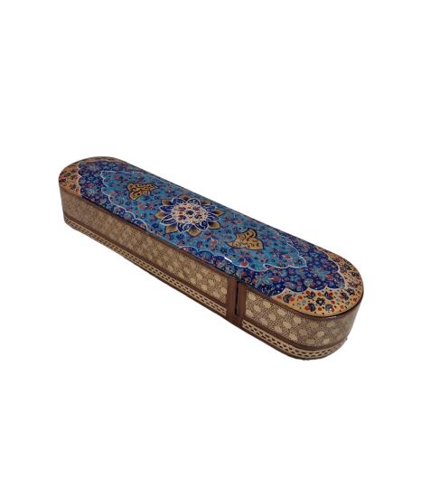 Khatam Fully Embroidered Pencil Case with Drawer 20 cm