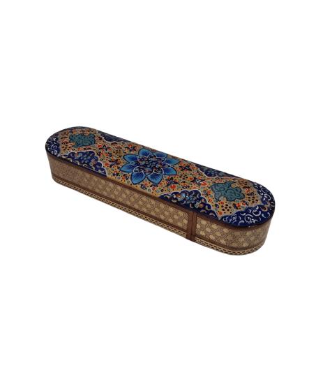 Khatam Fully Embroidered Pencil Case with Drawer 20 cm