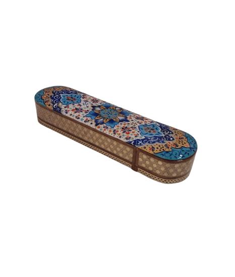 Khatam Fully Embroidered Pencil Case with Drawer 20 cm