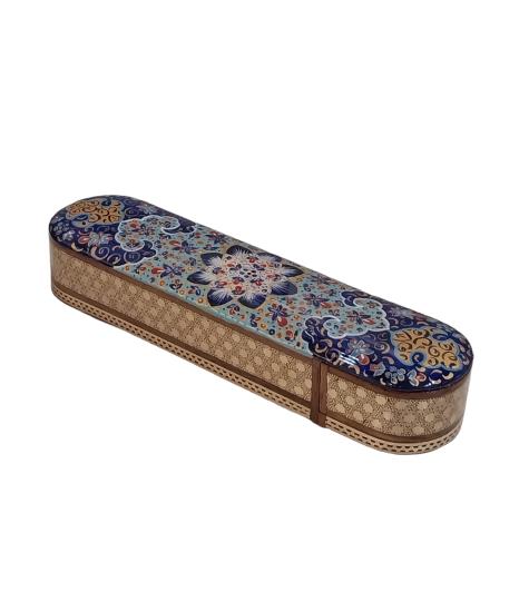 Khatam Fully Embroidered Pencil Case with Drawer 20 cm