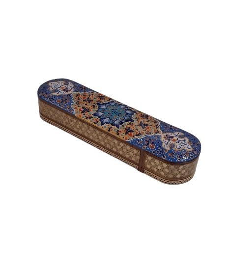 Khatam Fully Embroidered Pencil Case with Drawer 20 cm