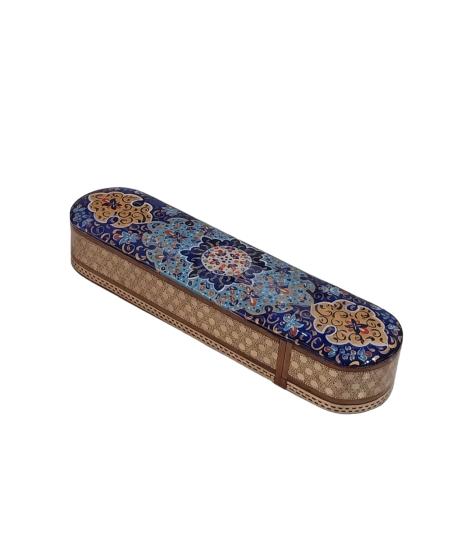 Khatam Fully Embroidered Pencil Case with Drawer 20 cm