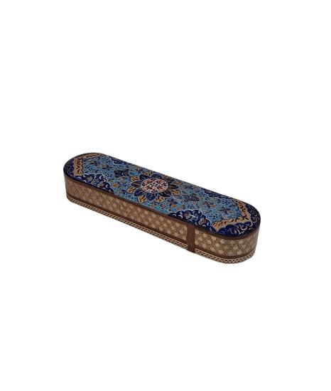 Khatam Fully Embroidered Pencil Case with Drawer 20 cm