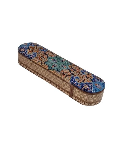 Khatam Fully Embroidered Pencil Case with Drawer 20 cm