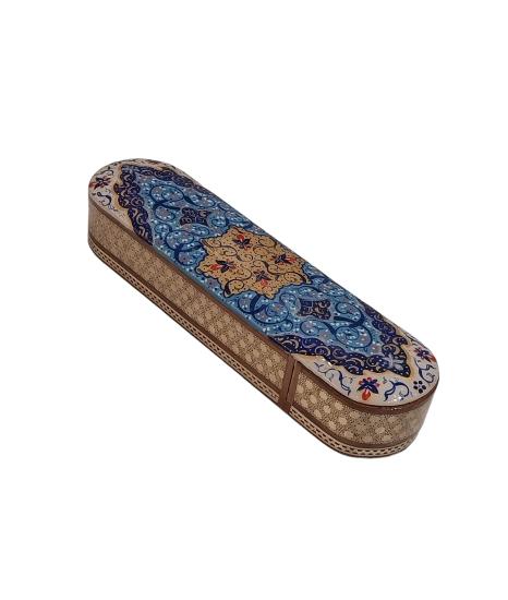 Khatam Fully Embroidered Pencil Case with Drawer 20 cm