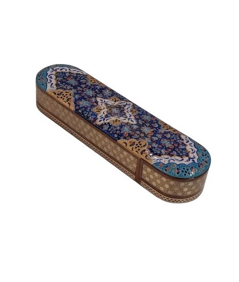 Khatam Fully Embroidered Pencil Case with Drawer 20 cm