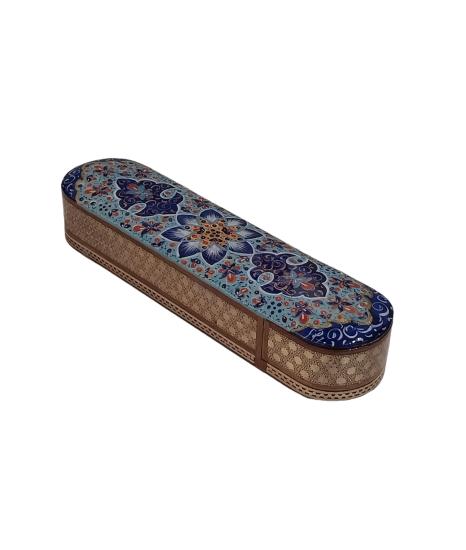 Khatam Fully Embroidered Pencil Case with Drawer 20 cm