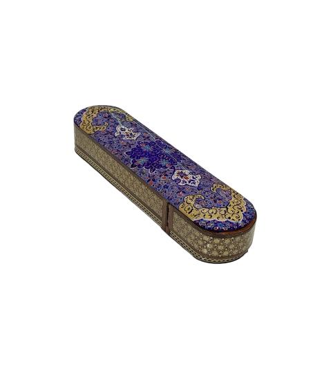 Khatam Fully Embroidered Pencil Case with Drawer 20 cm