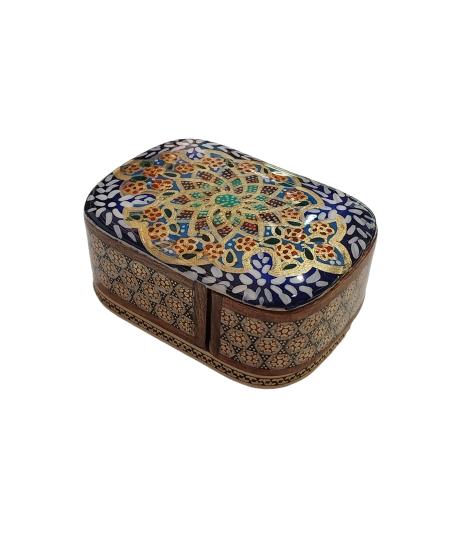 Iranian Handcrafted Khatam Art Jewelry Box Size  : ( 6 x 8) cm 