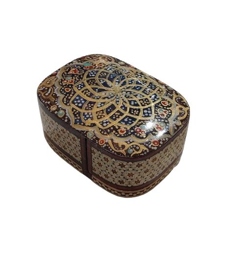 Iranian Handcrafted Khatam Art Jewelry Box Size  : ( 6 x 8) cm 