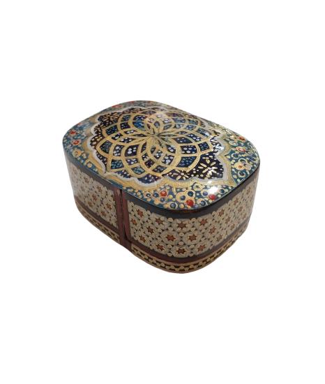 Iranian Handcrafted Khatam Art Jewelry Box Size  : ( 6 x 8) cm 