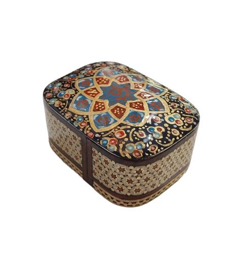 Iranian Handcrafted Khatam Art Jewelry Box Size  : ( 6 x 8) cm 