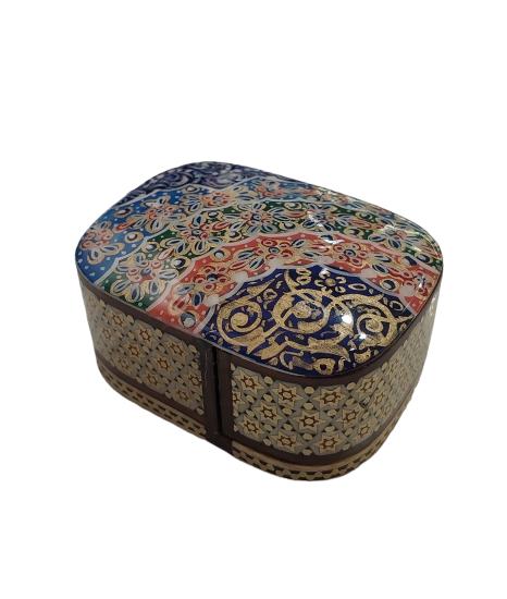 Iranian Handcrafted Khatam Art Jewelry Box Size  : ( 6 x 8) cm 