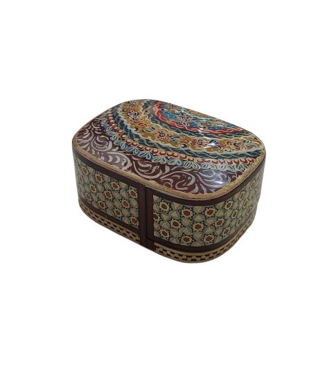 Iranian Handcrafted Khatam Art Jewelry Box Size  : ( 6 x 8) cm 